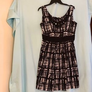 Black & white East 5th beaded accent dress, Sz 12